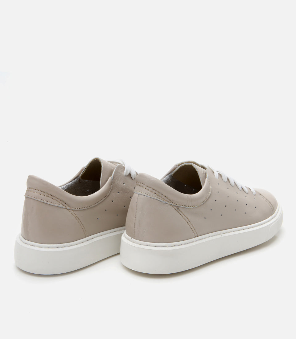 Men's Leather Sneakers - Grey