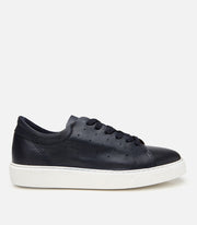 Men's Leather Sneakers - Navy