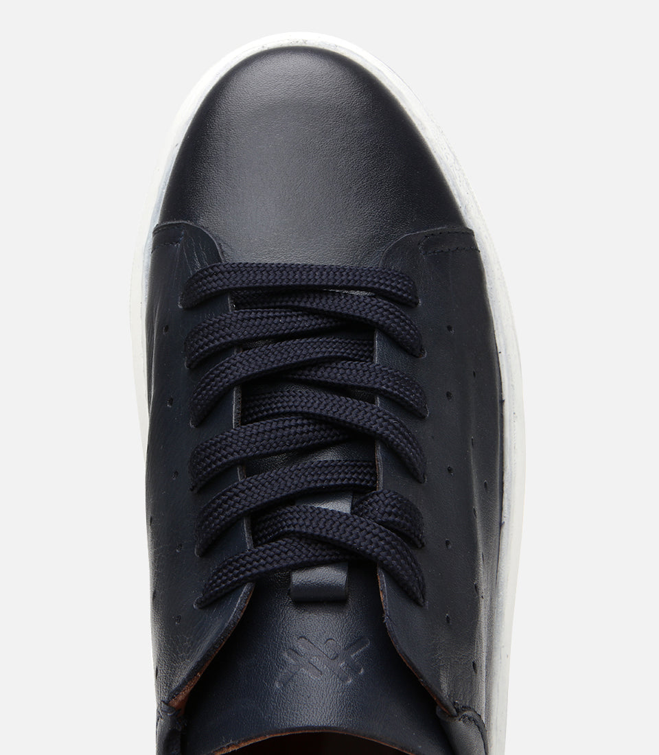 Men's Leather Sneakers - Navy