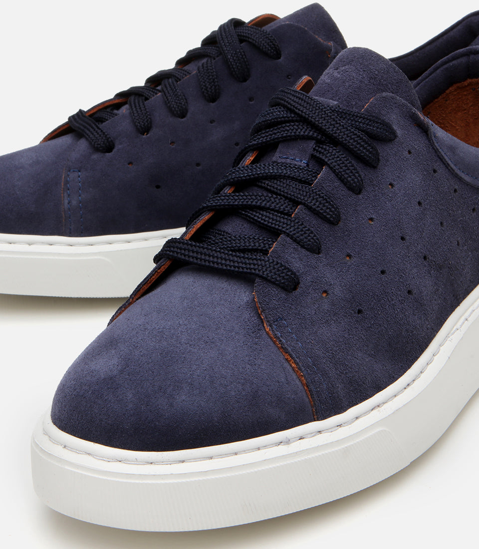 Men's Suede Sneakers - Navy