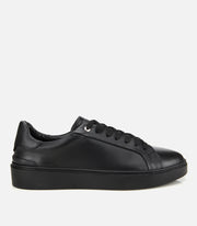 Men’s Genuine Leather Casual Trainers - Black