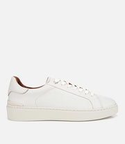 Men’s Genuine Leather Casual Trainers - White