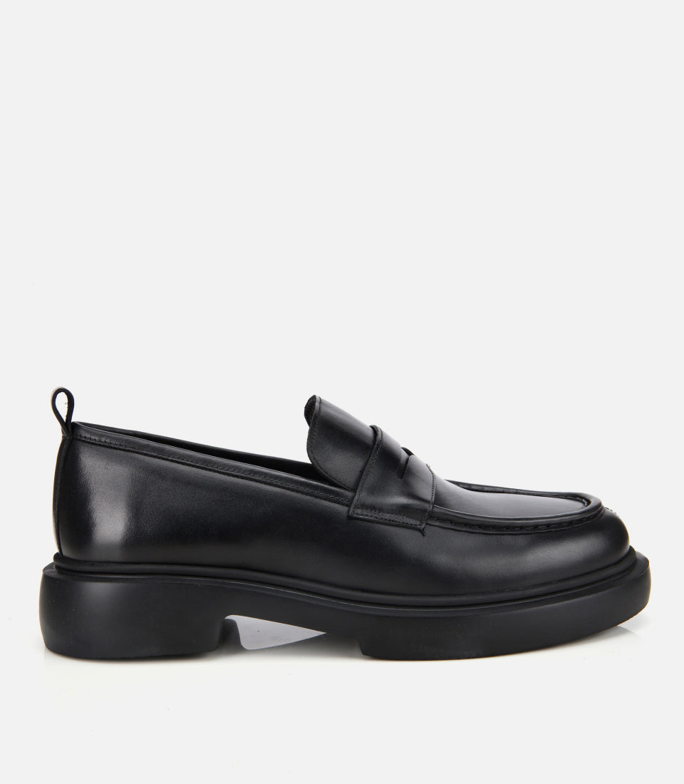 Men's Leather Loafer - Black