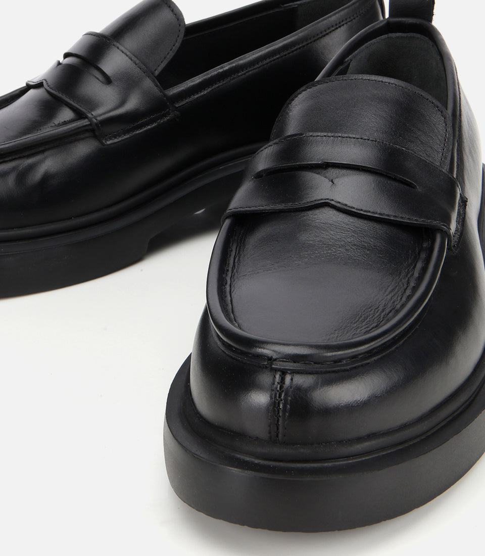 Men's Leather Loafer - Black