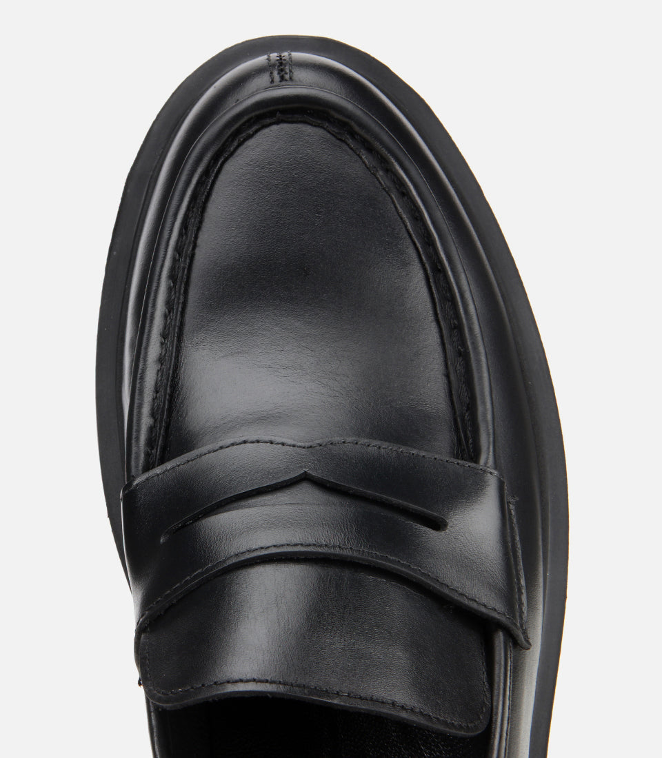 Men's Leather Loafer - Black