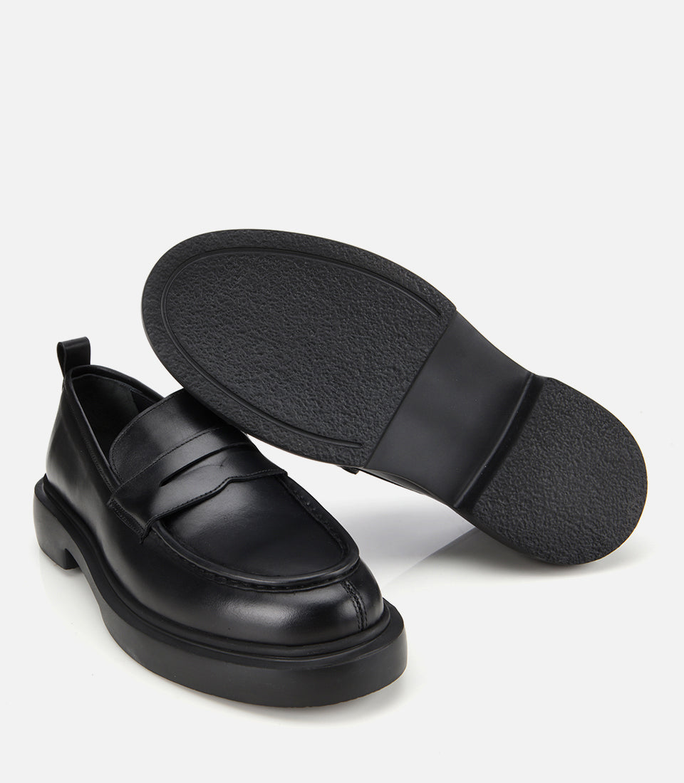 Men's Leather Loafer - Black