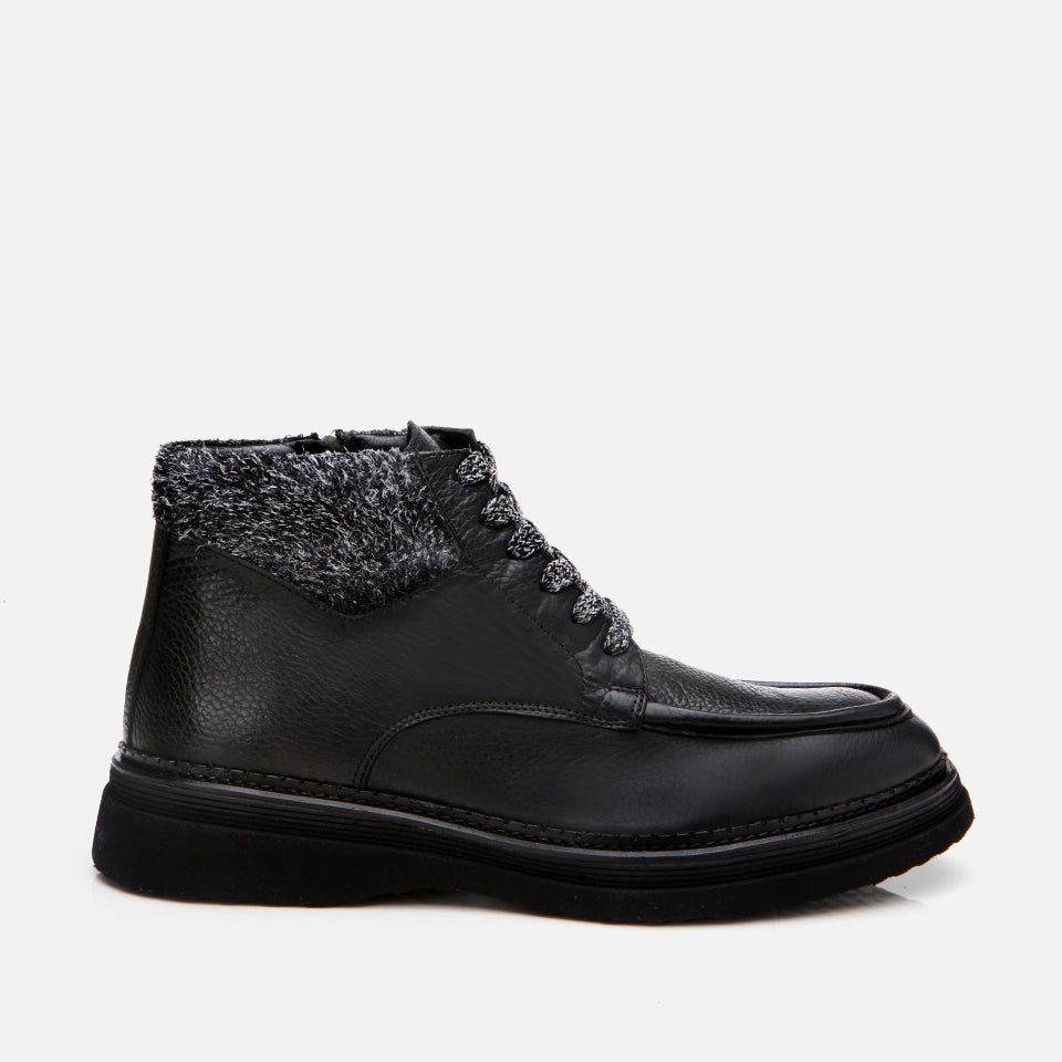 Men’sGenuine Leather Boots - Black