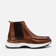 Men’s Genuine Leather Casual Boots - Brown