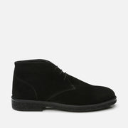 Men’s Genuine Leather Suede Casual Boots - Black