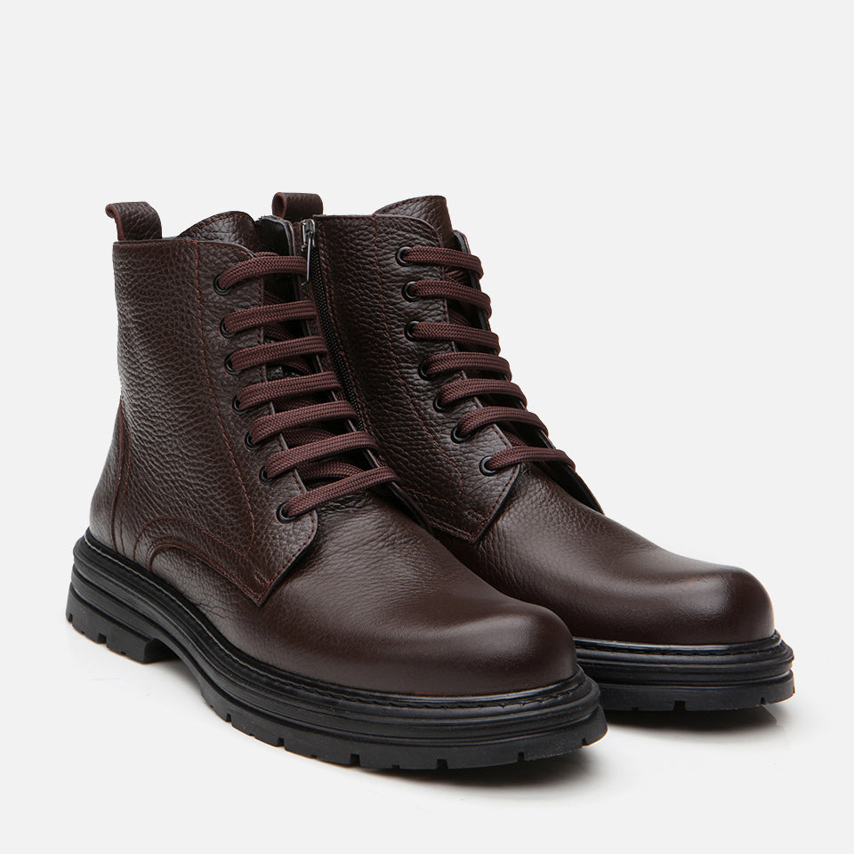 Men’s Genuine Leather Boots - Brown