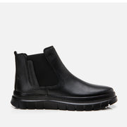 Men’s Genuine Leather Casual Boots - Black
