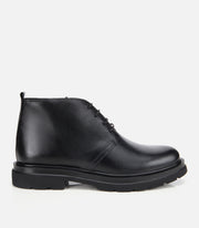 Men’s Leather Classic Lace-Up Boots - Black