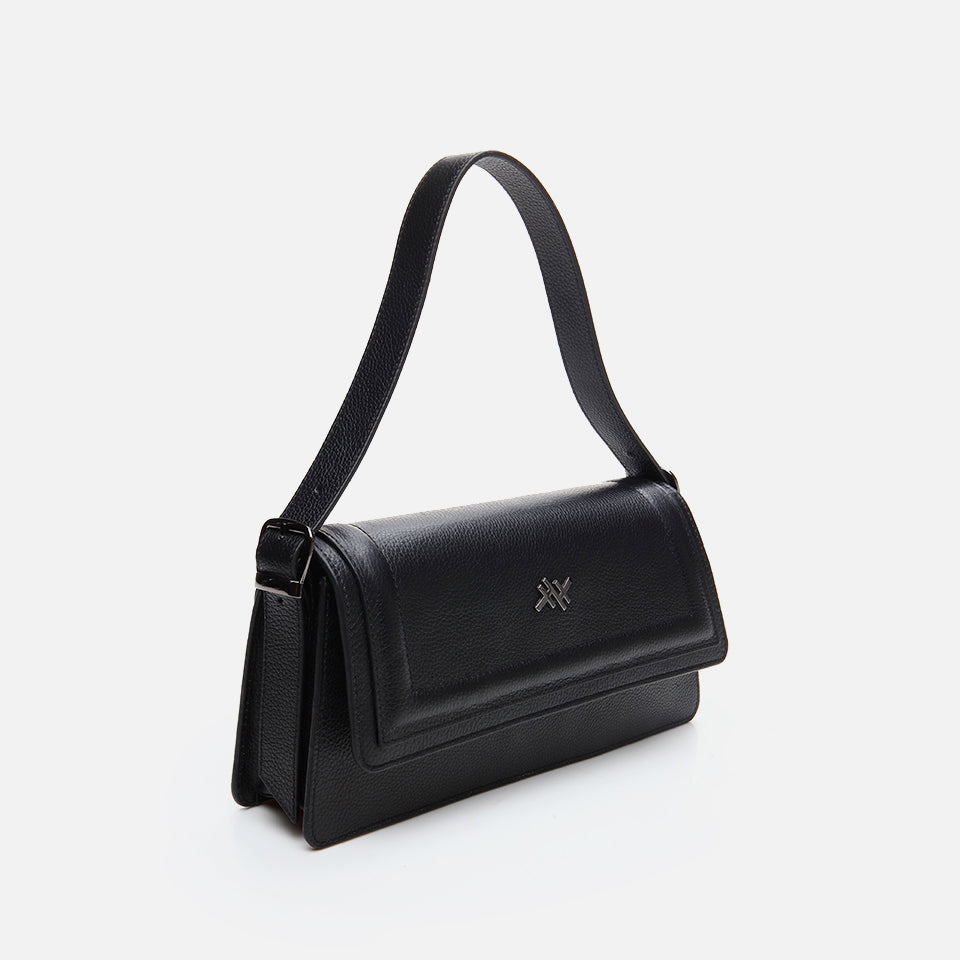 Women’s Genuine Leather Shoulder Tote - Black