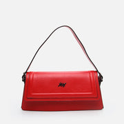 Women’s Genuine Leather Shoulder Tote - Red