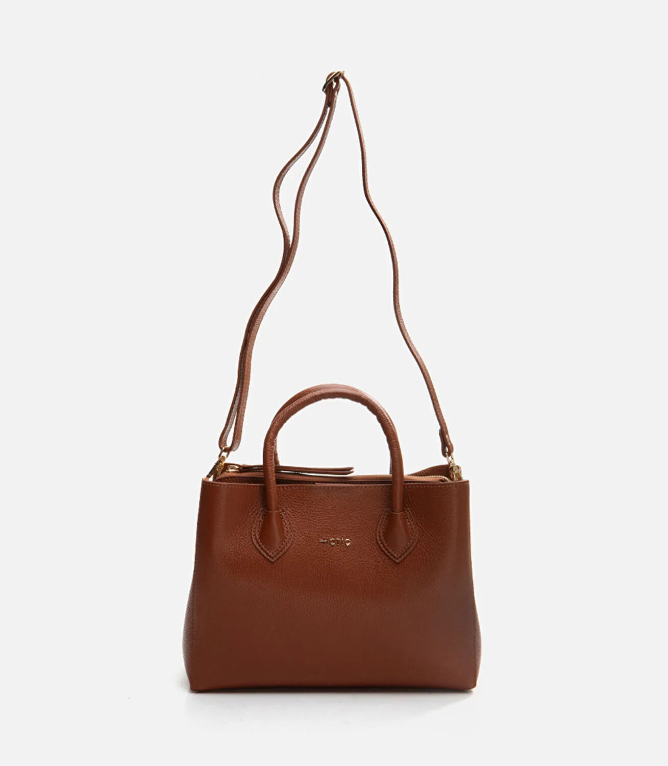 Women's Leather Shoulder Bag - Tan