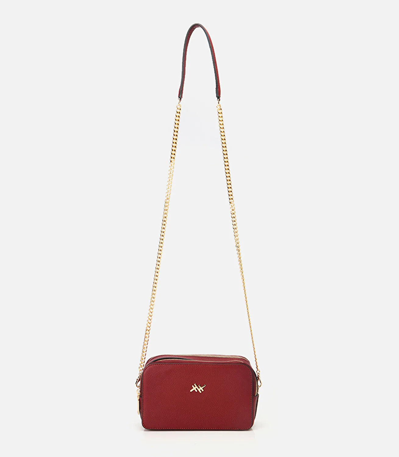 Women's Leather Mini Bag - Burgundy