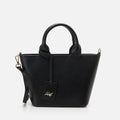 Women's Genuine Leather Handbag - Black