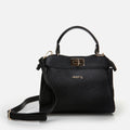 Women's Leather Mini Crossbody Bag - Black
