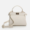 Women's Leather Mini Crossbody Bag - Beige