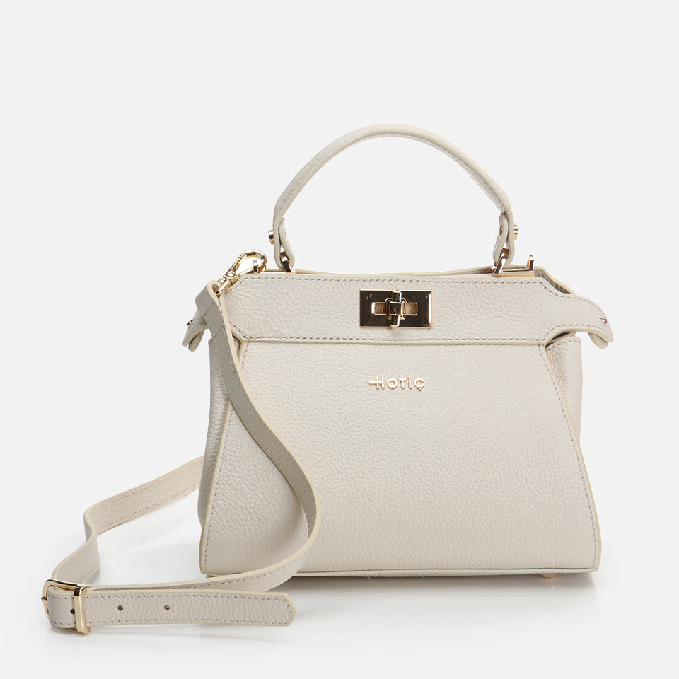 Women’s Leather Mini Crossbody Bag - Beige