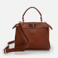 Women's Leather Mini Crossbody Bag - Tan