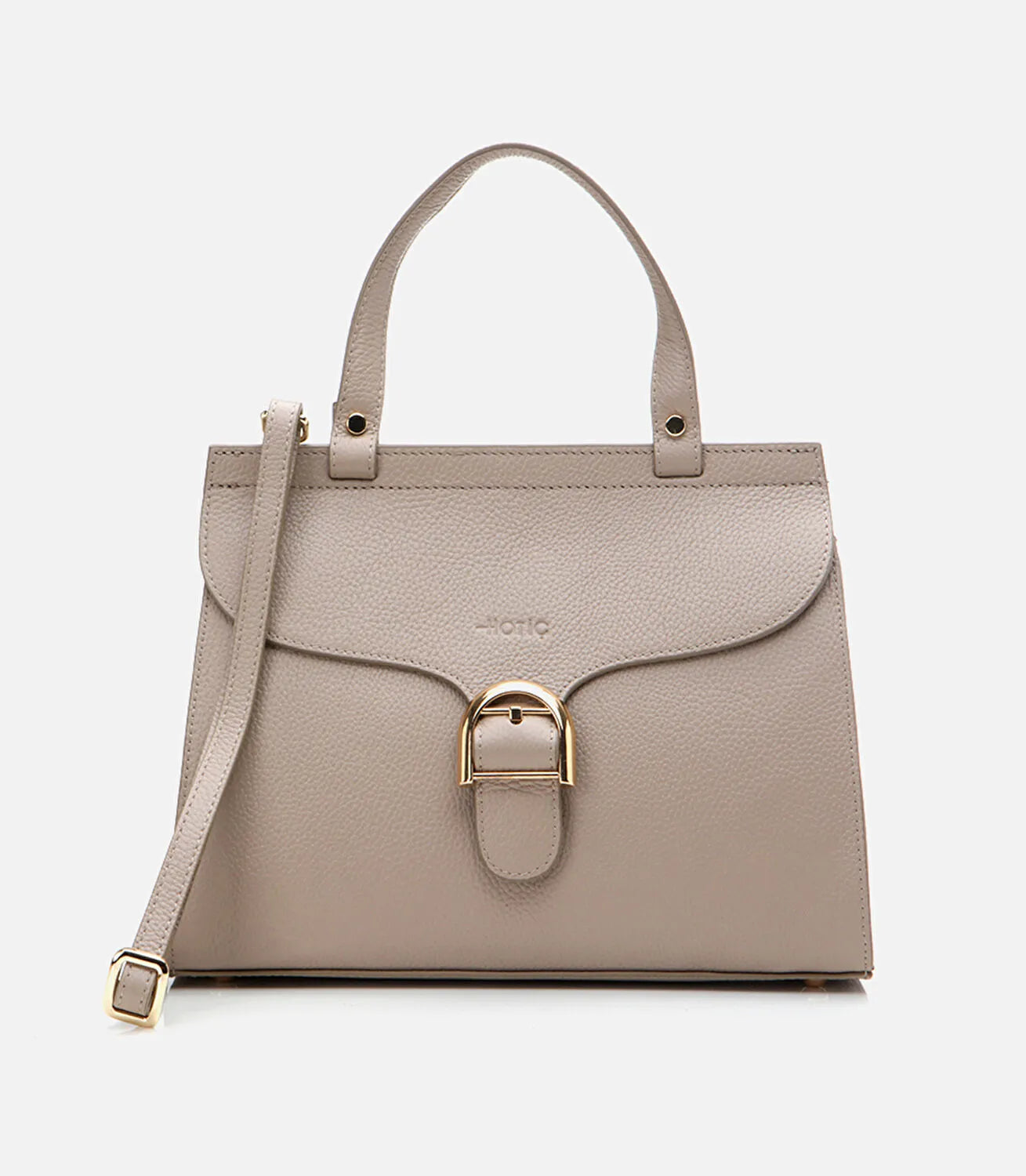 Women’s Leather Shoulder Bag - Taupe