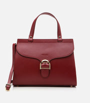 Women’s Leather Shoulder Bag - Burgundy
