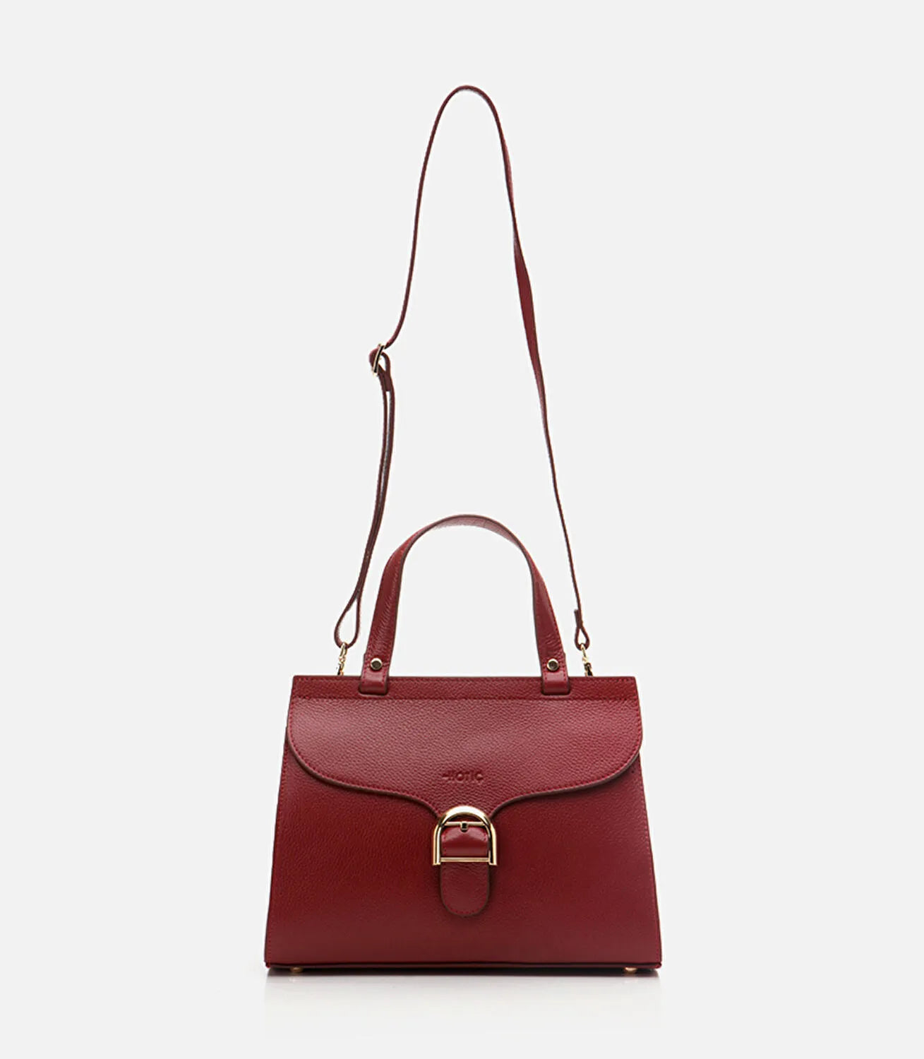 Women’s Leather Shoulder Bag - Burgundy