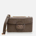 Women’s Leather Shoulder Bag - Taupe