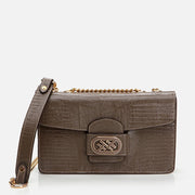 Women’s Leather Shoulder Bag - Taupe