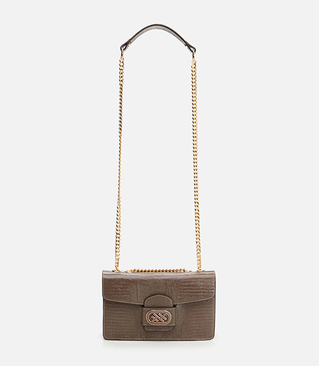 Women’s Leather Shoulder Bag - Taupe