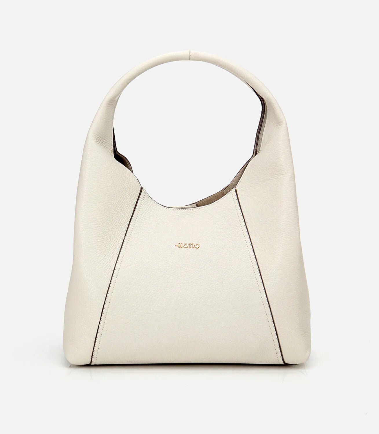 Women’s Genuine Leather Shoulder Bag - Ecru