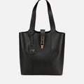 Women's Leather Tote Bag - Black