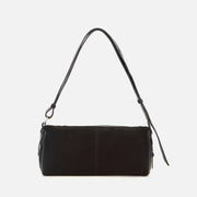 Women's Suede Shoulder Bag - Black