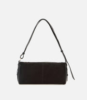 Women's Suede Shoulder Bag - Black