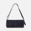 Women's Suede Shoulder Bag - Navy