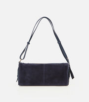 Women's Suede Shoulder Bag - Navy