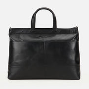 Men's Leather Briefcase - Black