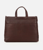 Men's Suede Briefcase - Brown