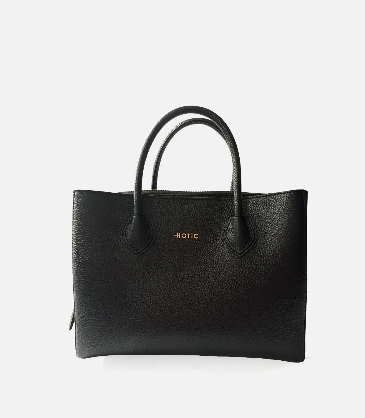 Women's Leather Shoulder Bag - Black