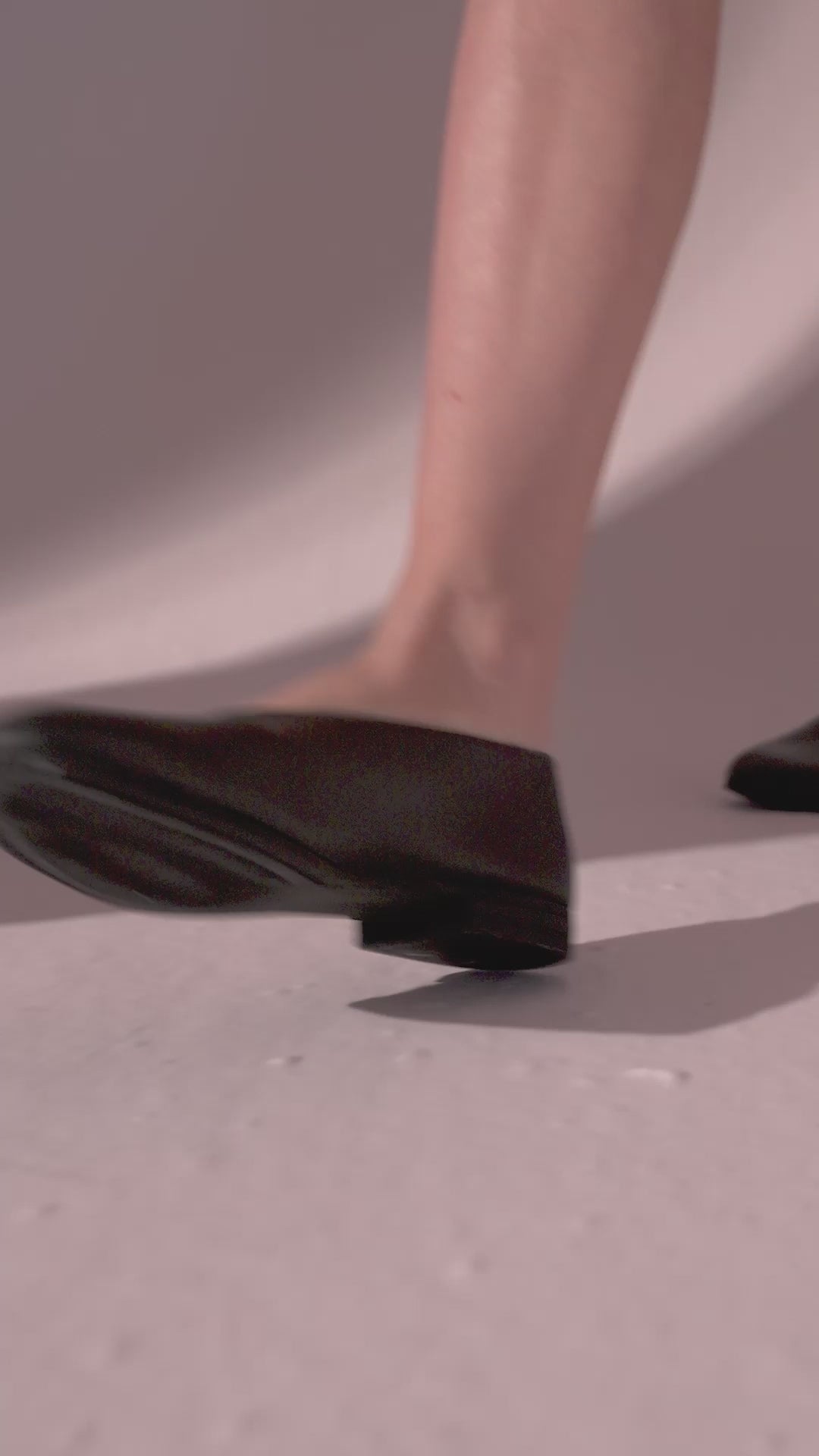 Load video: Women’s Leather Flats - Black